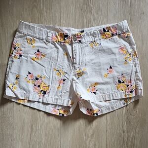 Old Navy Floral Women's Shorts - White and Yellow